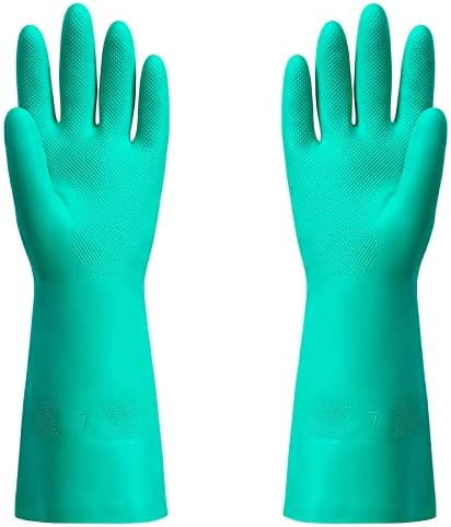 ThxToms Chemical Resistant Nitrile Gloves, Latex Rubber Free, 1 Pair, S