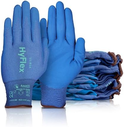 Ansell HyFlex Multi-Purpose Touchscreen Work Gloves with Aerofit Precision Comfort Technology