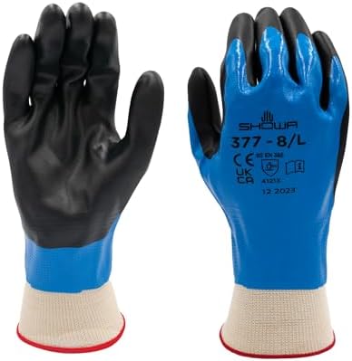 SHOWA 377 General Purpose Gloves, Foam Nitrile, X-Large, 12-Pack