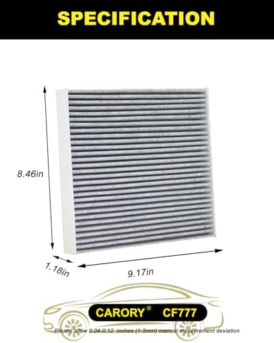 CARORY Cabin Air Filter w/Activated Carbon for Ford Ranger 2019 2020 2021 2022 2023 .KB3Z19N619A, CF12776, FP-88, CF777