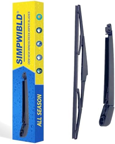 SIMPWIBLD Replacement for 2010-2022 Mazda CX-5/2007-2012 Hyundai Santa Fe/2010-2013 Mazda 3 Rear Windshield Wiper Blade Arm Set, Easy to Install (set of 2)