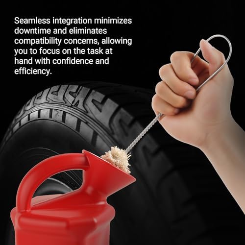 Calvana Angled Tire Lube Bucket Kit with Integrated Handle and 4 Lube Swabs, 1.25 Quart Tire Changer Lubricant Bucket, 11.5 Inch Length, Compatible with Coats Center Post Tire Changers