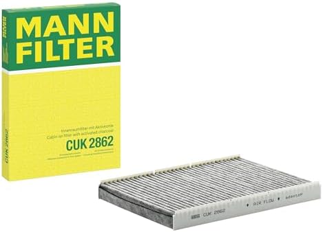 Mann Filter CUK 2862 Automotive Cabin Air Filter with Activated Carbon, Car & Truck Passenger Compartment OEM Filter Replacement for Volkswagen Jetta & Beetle, Audi TT and more