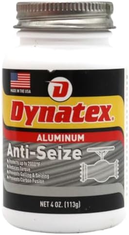 Dynatex Aluminum Anti-Seize 4 oz Can - General Purpose, Prevents Galling Seizing Corrosion, High Heat & Pressure Resistant, Aluminum & Graphite (Single)
