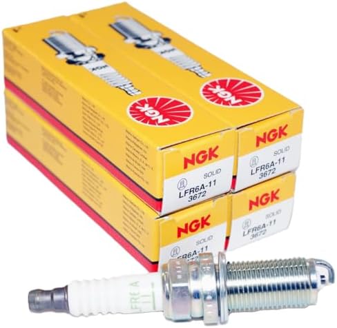 NGK 3672 Spark Plugs LFR6A-11 (4 Pack)