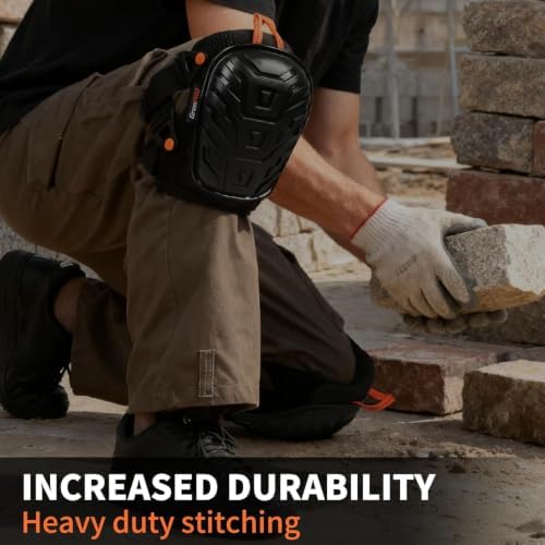 GRENPRO Heavy Duty Work Knee Pads, Quick Release Buckle for Construction