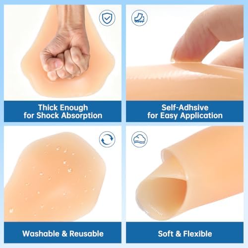 Nimiah Silicone Sticky Knee Pads – Shock Absorption Protective Gel Cushions