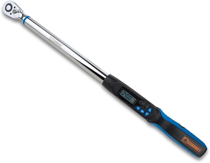 1/2 inch UltraPrecision Digital Torque Wrench, 12.5-250.7 ft-lbs Range Accurate to ±1%, Set Target Torque, LED and Buzzer, Calibrated (WEP4-340CN)