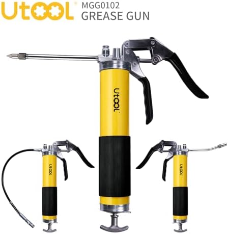UTOOL 8000 PSI Heavy Duty Pistol Grip Grease Gun Kit, 14 oz Capacity