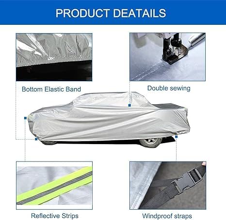 Kaugung Truck Cover Fit Toyota Tacoma from 1998 to 2015 (Access Cab/Regular Cab/Double), Waterproof All Weather Full Pickup Cover, Outdoor Sun UV Dust Protection.(from US Warehouse, Within 3-7 Days)…
