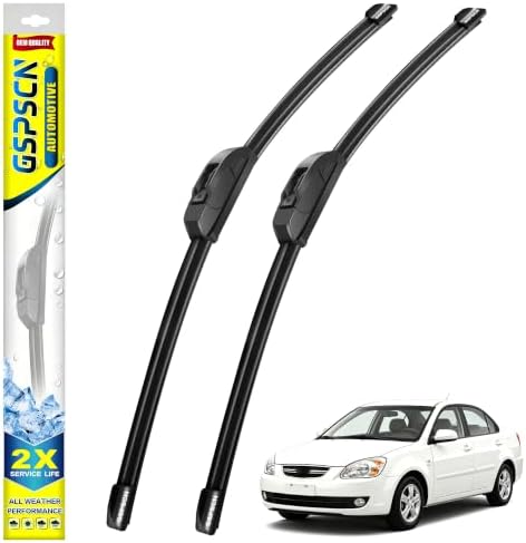 GSPSCN Windshield Wiper Blades for Kia Rio Rio5 2006-2011 (Pack of 2)