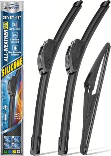 AUTOBOO Silicone Windshield Wiper Blade Replacement for Nissan Rogue