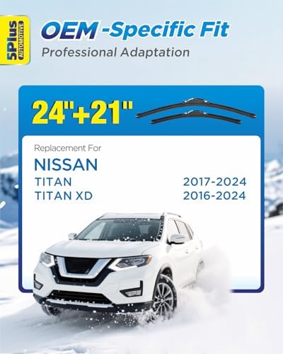 5 PLUS Wiper Blades fits Nissan TITAN 2017-2024 Bundle with Car Wash Towel