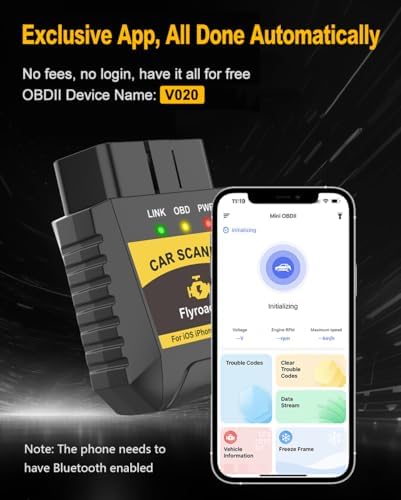 Car OBD2 Scanner Bluetooth for iOS Android OBDII Code Reader