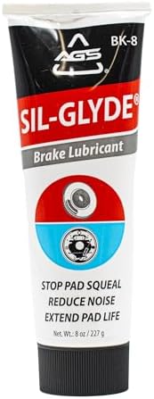 AGS Automotive Solutions SIL-Glyde Brake Lubricant – 8 oz Tube, Heat Resistant, Rust & Corrosion Protection, Moisture-Proof Brake Grease (Pack of 12)