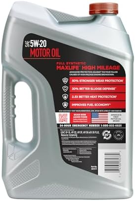 Valvoline MaxLife High Mileage Full Synthetic 5W-20 Motor Oil 5 Quart