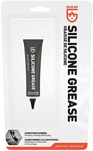 GEAR AID Silicone Grease, Rubber Conditioner and Lubricant for Dive Gear, 0.25 oz