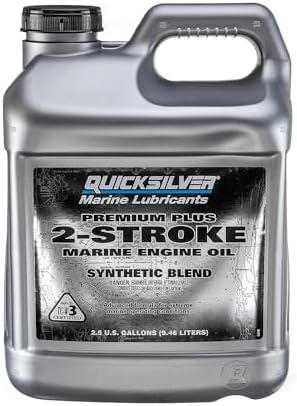 Quicksilver 2-Stroke Premium Plus Synthetic Blend Marine Engine Oil, 2.5 Gallon