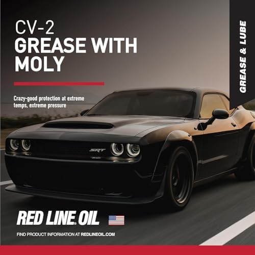 Red Line 80402 High Performance CV-2 Synthetic Grease Cartridge with Red Moly - 14 Ounce Tube (10 Pack)