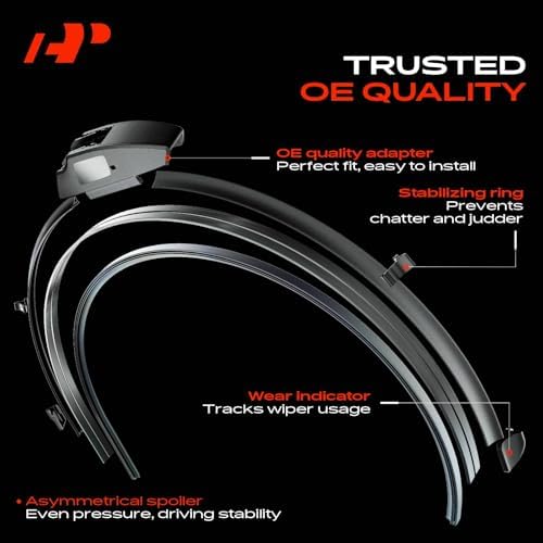 A-Premium 18"+18"+11" Windshield Wiper Blades with Wear Indicator & Towel