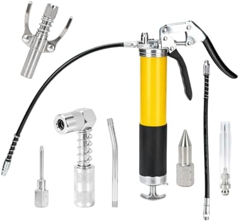 Heavy Duty Grease Gun Kit, 8000 PSI Pistol Grip Grease Gun