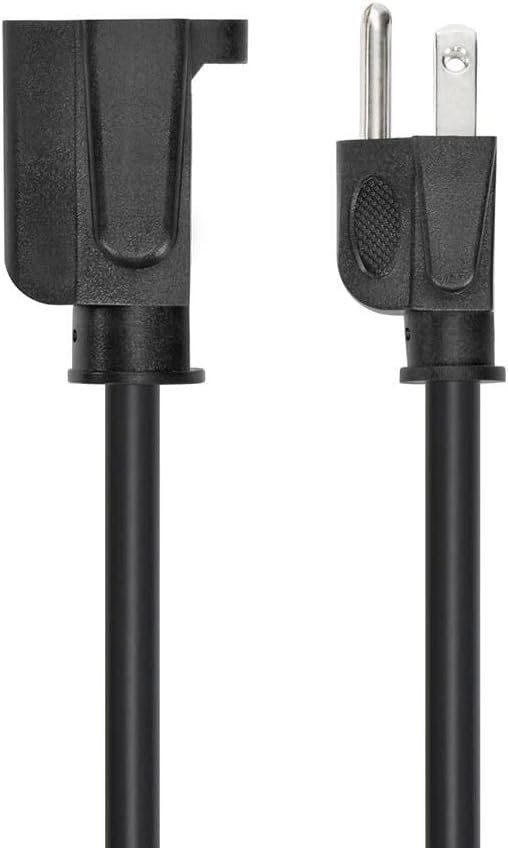 Monoprice 25ft 16AWG Power Extension Cord Cable - SJT 16/3C NEMA 5-15P TO NEMA 5-15R (13A/125V) AP301+SP506 - Black