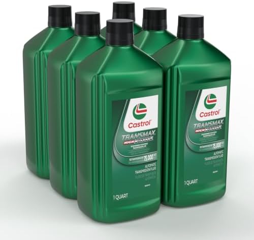 Castrol Transmax High Mileage Automatic Transmission Fluid, 1 Qt, Pack of 6