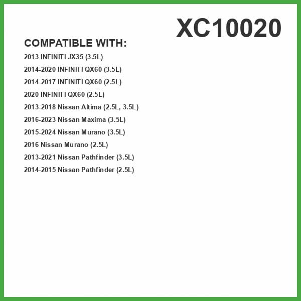 ECOGARD XC10020 Premium Cabin Air Filter | Fits 2013-2018 Nissan Altima 2.5L, 3.5L; 2015-2024 Murano 3.5L; 2014-2015 Pathfinder 2.5L