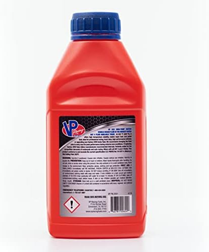 VP Racing 2551, 622 Racing Brake Fluid Full Synthetic DOT 4 - 500ml (12 Pack)