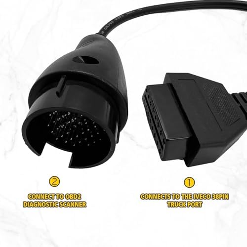 Truck OBD1 to OBD2 Cable for Iveco 38pin to 16pin Diagnostic Adapter