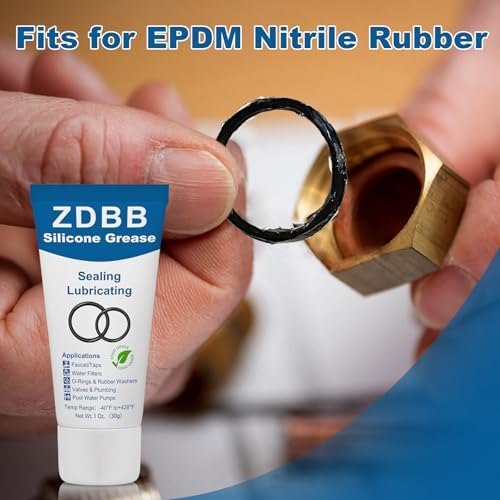 ZDBB Faucet O-Rings Grease Silicone Lubricant Pool Lube Tube for O Ring Rubber Washers Water Filter Pump Gaskets Cartridges Valves Pressure Plugs Seals,1 oz 1-Pack