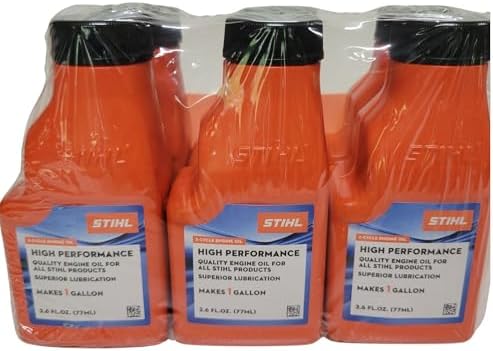 STIHL 0781 319 8008 2.6 Ounce High Performance 2 Cycle Engine Oil, 6 Pack