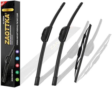 22"+20"+13" Windshield Wiper Blades Replacement Kit for 2001 2002 2003 2004 2005 Hyundai Santa Fe - OEM Quality All Season Windshield Wiper J/U Hook (Set of 3)