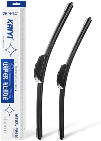 KAIYI 26" + 14" Windshield Wipers Compatible with Toyota Yaris 2007-2011,Nissan Versa 2007-2011,Rogue 2008-2013,Scion xD 2008-2011 Premium Automotive Replacement Windshield Wiper Blades 2 Pack