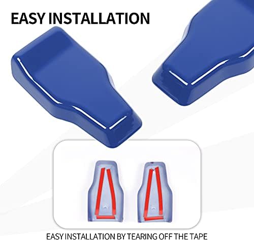Rear Tail Door Window Hinge & Rear Rain Wiper Nozzle Decorative Cover Trim for 2018-2021 Jeep Wrangler JL JLU(Blue)