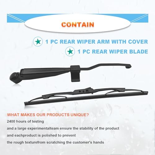 Grand Cherokee 1998-2004 Rear Windshield Wiper Blade Kits, 2 Pack, OEM 5102882AA