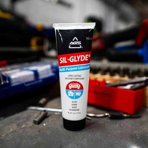 AGS Automotive Solutions SIL-Glyde 4oz Tube: Exceptional Multipurpose Lubricant - Ideal for All Surfaces, Ultimate Weatherproofing & Lubricating Compound - Ensures Smooth Operation