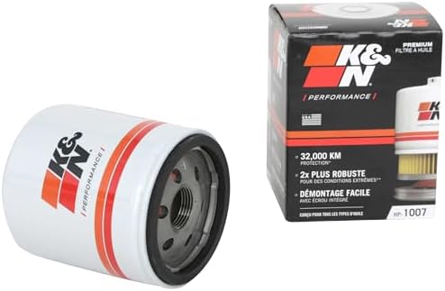 K&N Oil Filter: 20,000 Mile Engine Protection with Wrench Off Nut, HP-1007