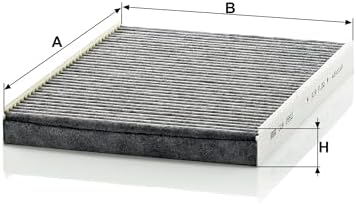 Mann Filter CUK 2862 Automotive Cabin Air Filter with Activated Carbon, Car & Truck Passenger Compartment OEM Filter Replacement for Volkswagen Jetta & Beetle, Audi TT and more