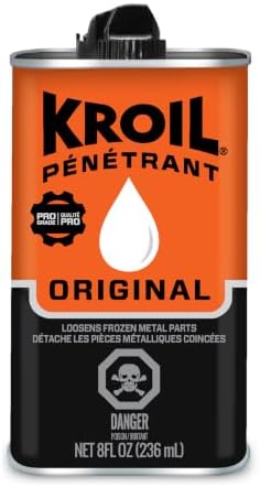 Kroil Original Penetrant - Rust Penetrating Lubricant - Corrosion Inhibitor Oil for Chains, Hinges & Stuck Metal Parts - Home & Industrial Use - Drip Can - 8 oz - 1 Pack (KL081)