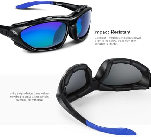 BEACOOL Polarized Sports Sunglasses for Men Women Youth Motorcycle Safety Driving Riding Military Goggles TAC Glasses