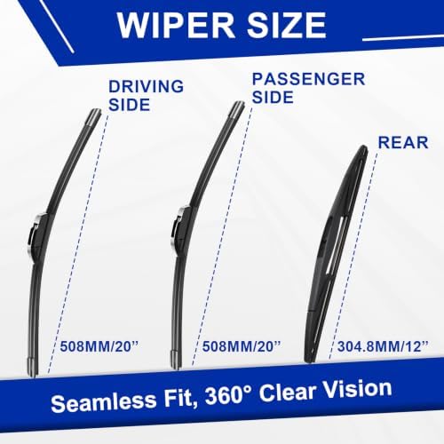 KAIYI 3 Windshield Wipers Compatible with Honda Element 2003-2011