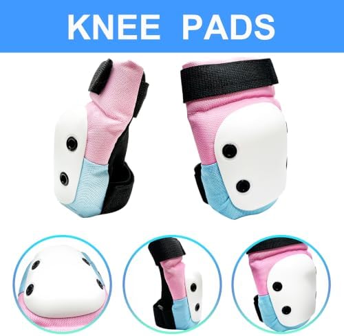 Girls Kids Knee Pads and Elbow Pads,Wrist Guard Set for 3-8 Years Old Child