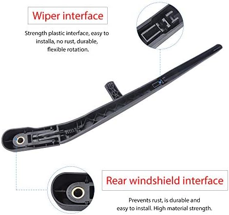 OTUAYAUTO Rear Windshield Wiper Arm Blade Set, Replacement for Jeep Liberty 2008-2012 Vehicles - Replacement OEM 68034341AD