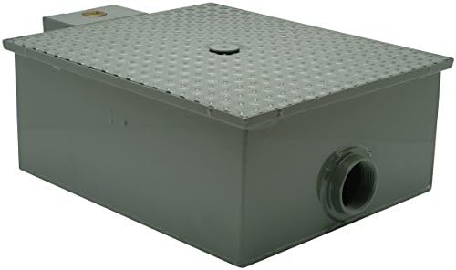 Zurn GT2701-20-3NH Lo-Profile Steel Grease Interceptor 20 GPM, 3 Inch No Hub Inlet/Outlet,Grey