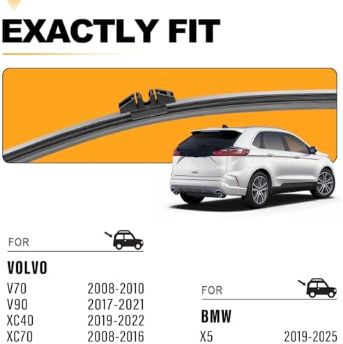 AUTOBOO 14" Rear Wiper Blade Replacement for BMW X5 Volvo XC40 XC70 V70 V90