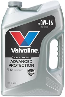 Valvoline Advanced Full Synthetic SAE 0W-16 Motor Oil 5 QT