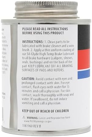 AGS Automotive Solutions Ceramic-Glyde Silicone Brake Lubricant – 8oz Brush Top Can, Advanced Noise Reduction, Exceptional Brake Pad Protection, Reliable Performance (Pack of 2)