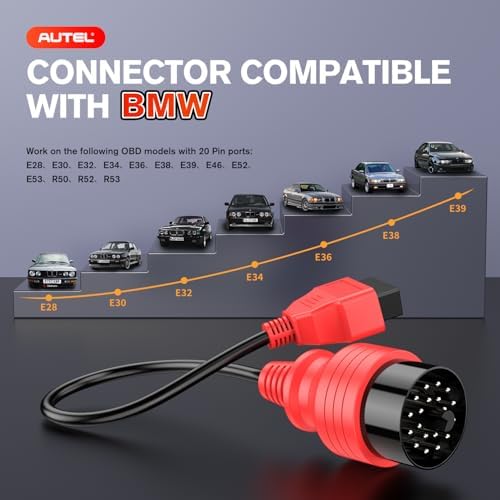 Autel Original 20 Pin to 16 Pin OBD2 Cable for BMW