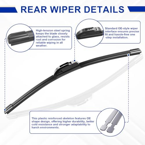 KAIYI 3 Pack Windshield Wipers Compatible with Civic Hatchback 2017-2021
